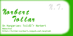 norbert tollar business card